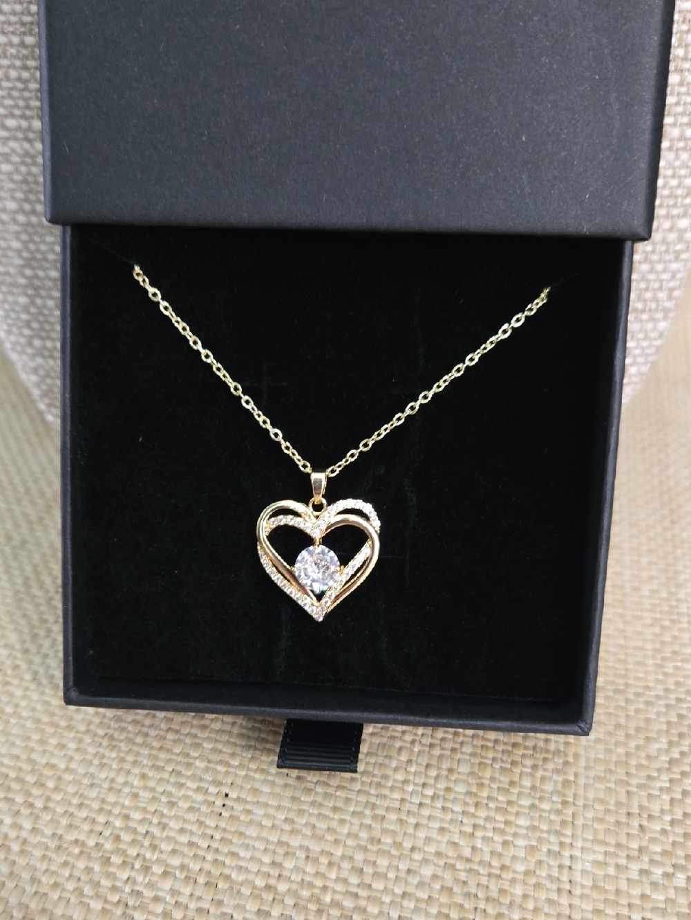 Gold Heart Pendant Necklace